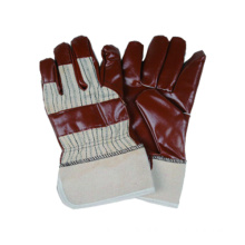 Jersey Liner Glove, Stripe Polyster Back Nitrile Impregnated, PE Safety Cuff